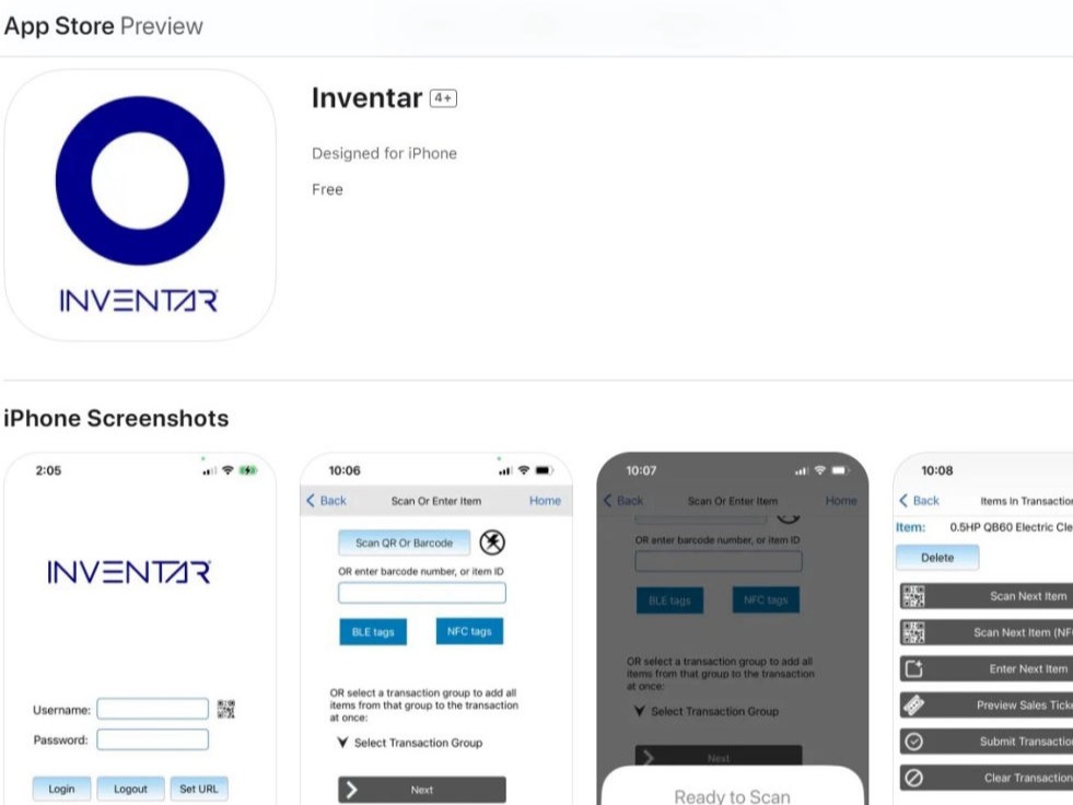 INVENTAR on Apple Store